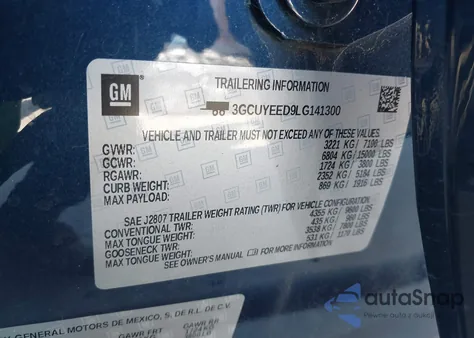 2020 Chevrolet Silverado 1500 4Wd Short Bed Rst from USA, damaged, VIN 3GCUYEED9LG141300